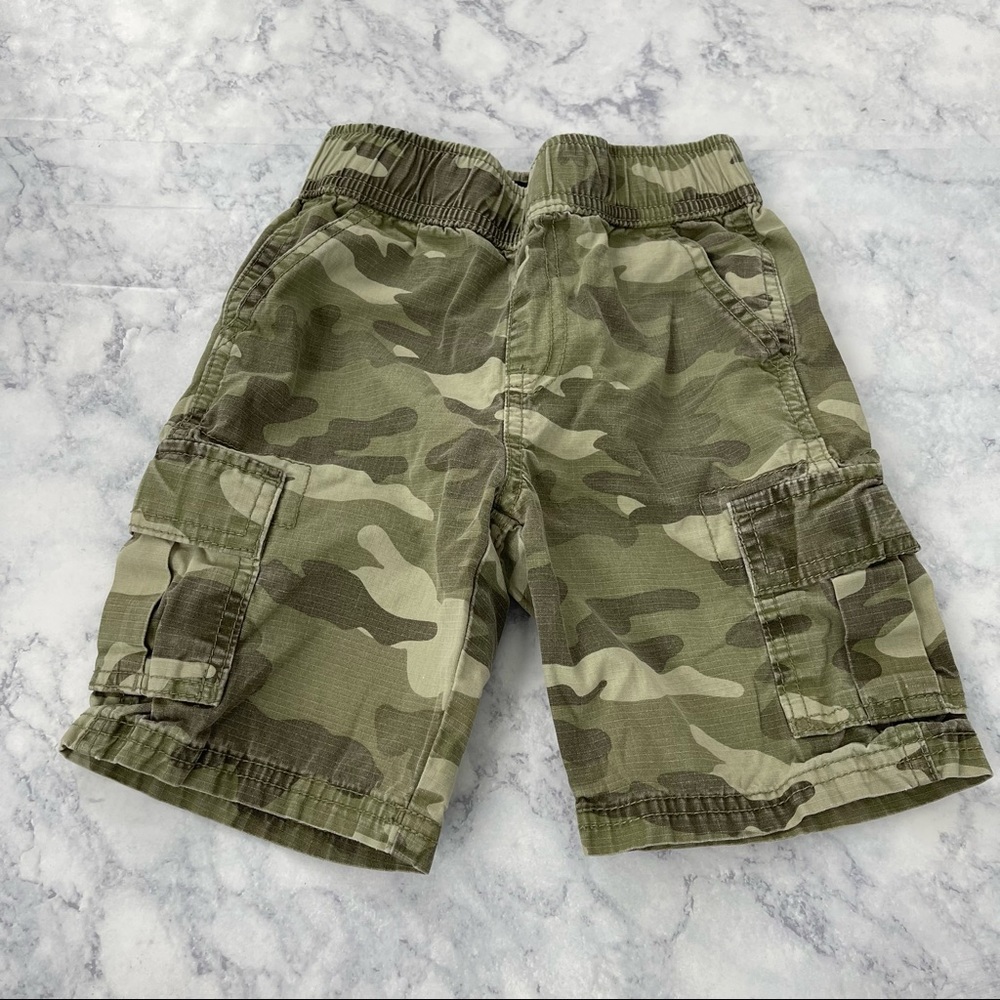Military Army Olive Camo Green Boys Toddler Cargo Pull-On Shorts 5